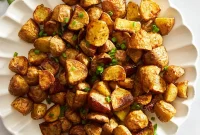 Golden Air Fryer Greek Lemon Potatoes