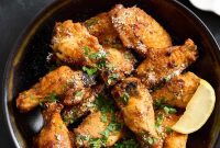 Golden Garlic Parmesan Air Fryer Wings