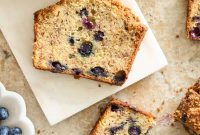 Mouthwatering Banana Blueberry Bread, Streusel Crowned