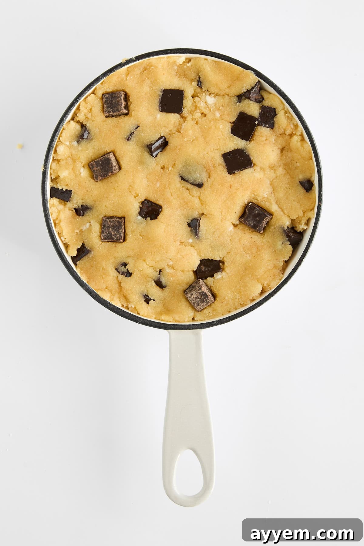 Paleo Chocolate Chip Cookie Skillet baked