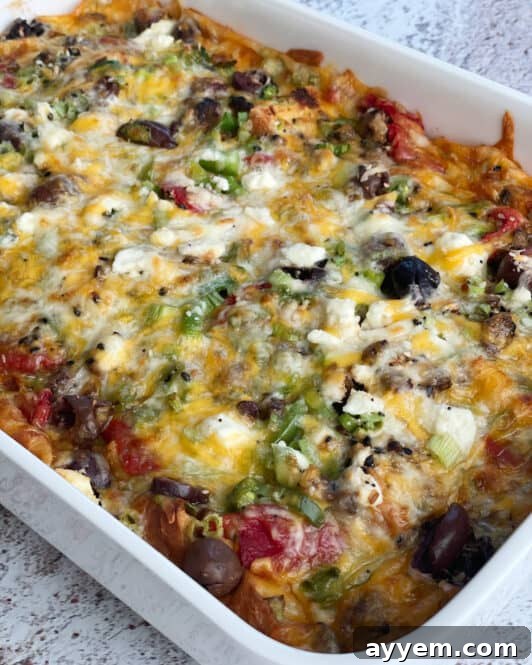 baked breakfast casserole with bread