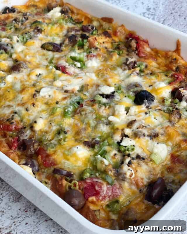 baked breakfast casserole with bread
