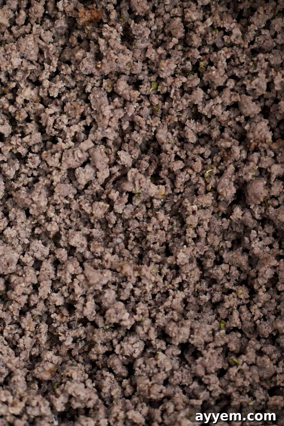 cooked ground beef.