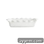 9" x 13" White Ruffled Ceramic Baking Dish.