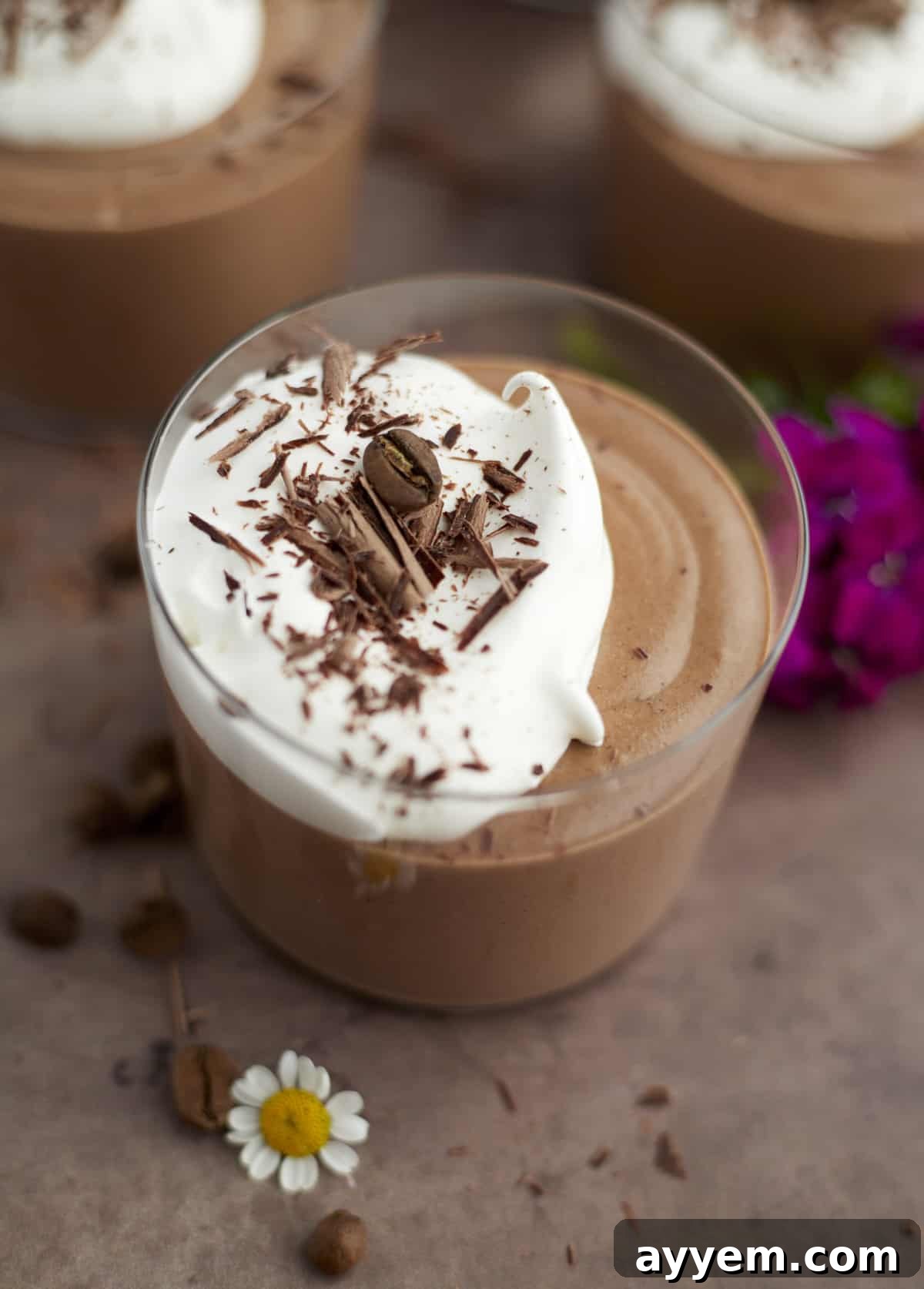 single serving chocolate mousse cup