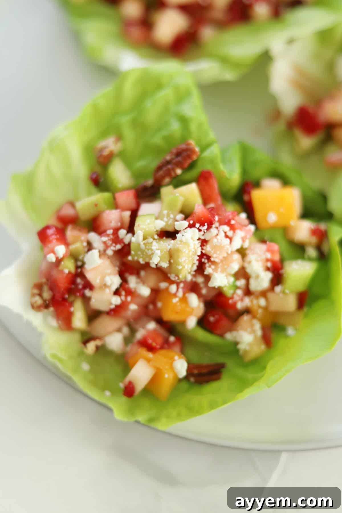 Fruit Salad on a lettuce cup