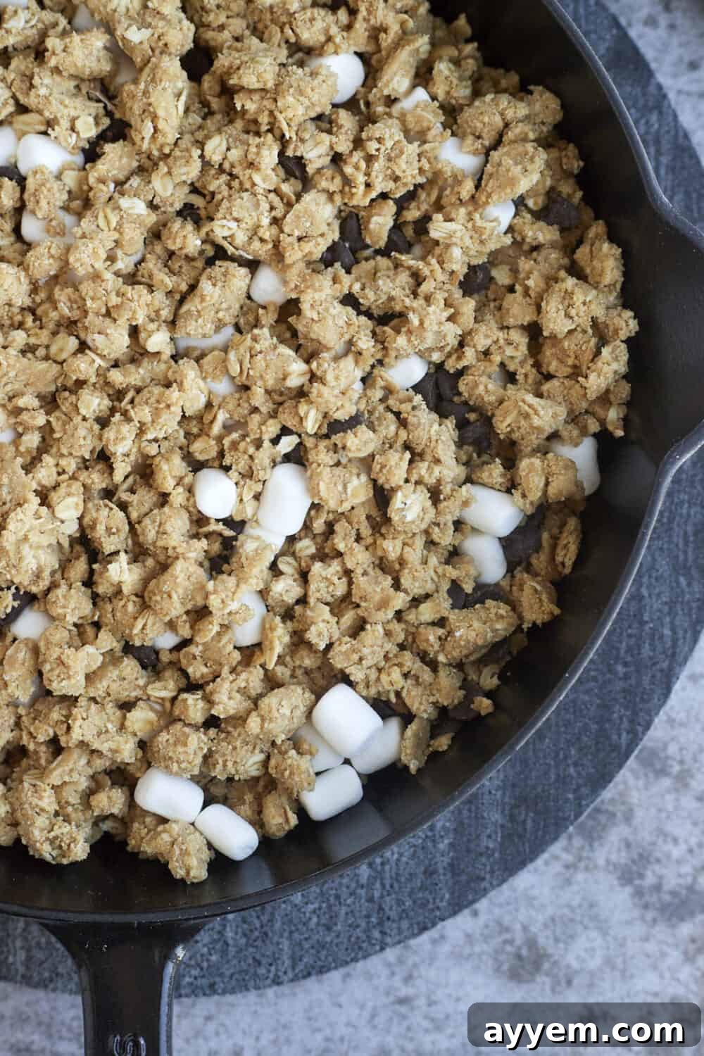 A S'mores oatmeal cookie skillet.