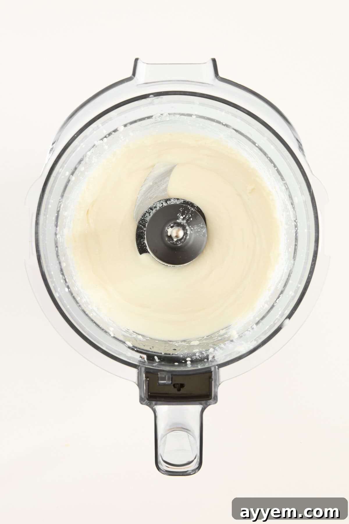 Whipped feta in a food processor.