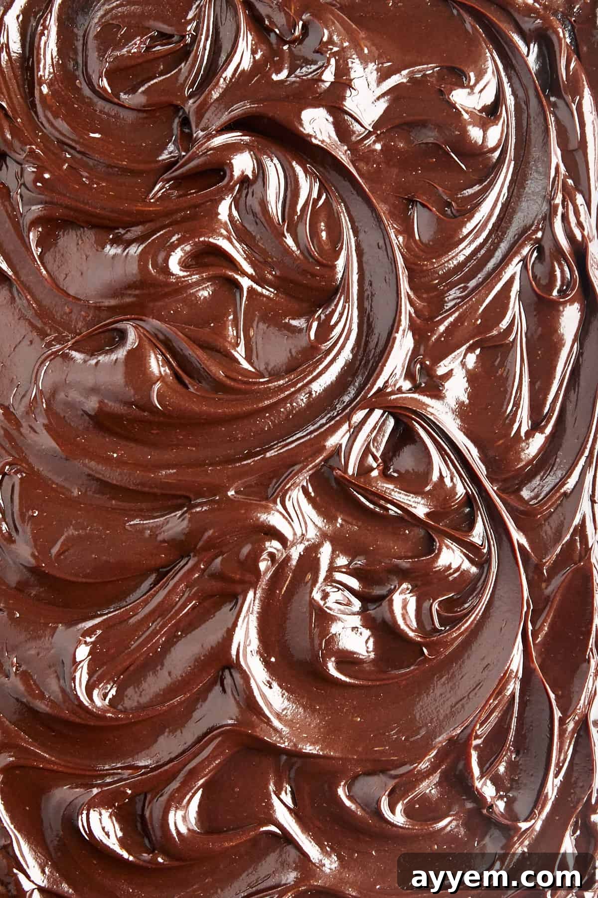 Homemade chocolate frosting. 