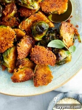 Crispy Oven Roasted Parmesan Brussels Sprouts