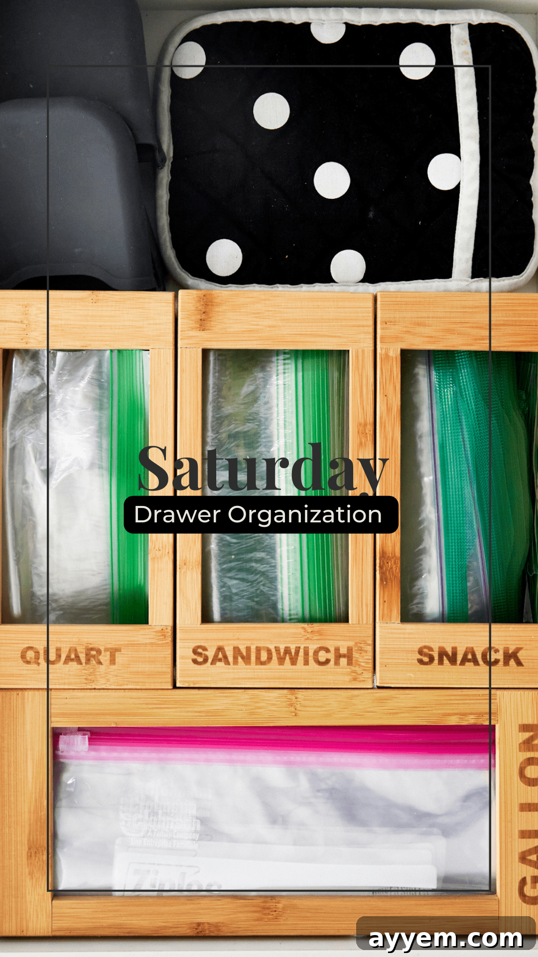 Neatly organized kitchen drawer with dividers