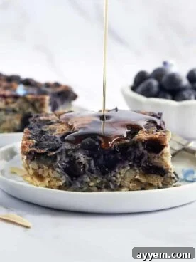 Nutritious Blueberry Baked Oatmeal, perfect for a quick and healthy breakfast.
