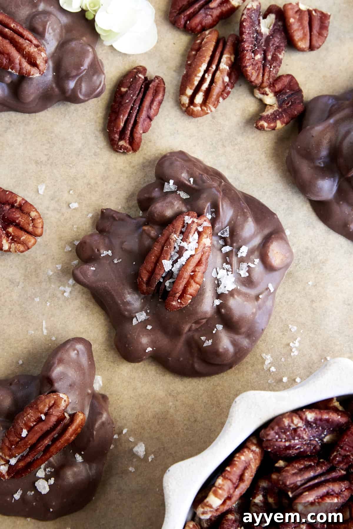 Slow Cooker Chocolate Caramel Pecan Clusters: A luxurious blend of chocolate, caramel, and pecans, perfect for gifting or enjoying yourself.