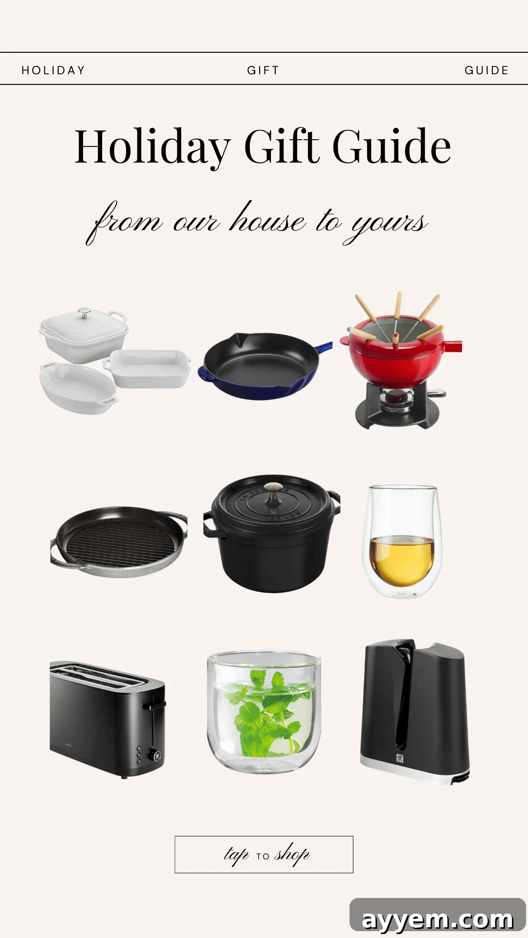 Ultimate Holiday Gift Guide for Chefs and Home Cooks. Discover top kitchen tools and appliances.