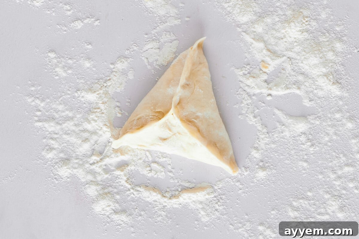 A raw fatayer triangle.