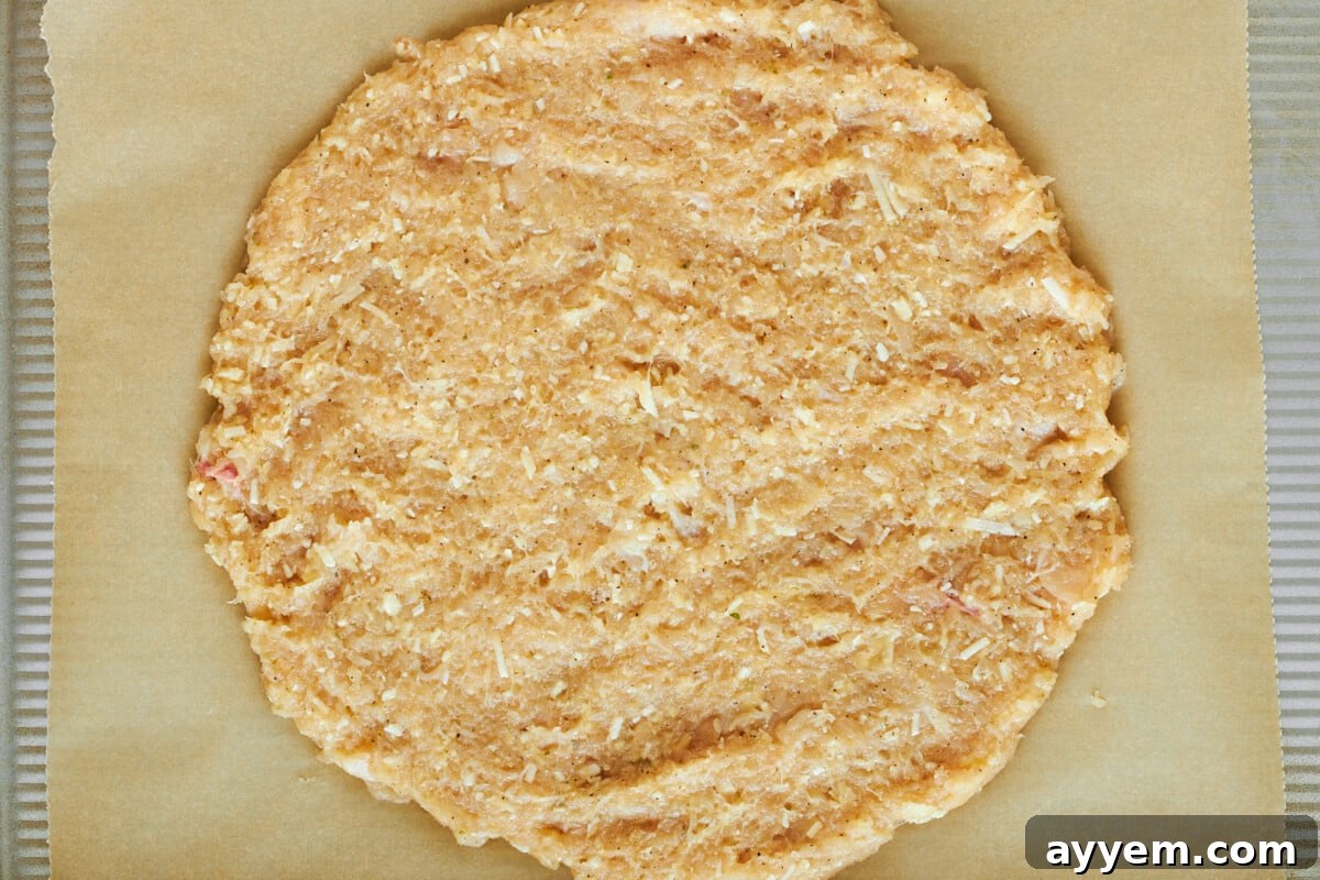 Raw chicken pizza crust.