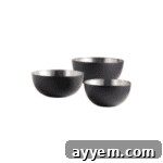 Nera Matte Black Stainless Mixing Bowls, Set of 3