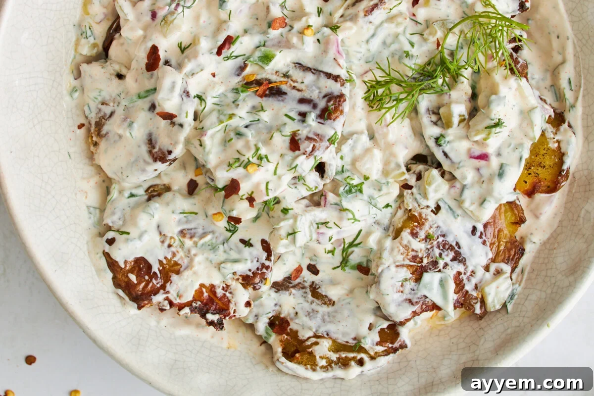 Labneh crispy potato salad.