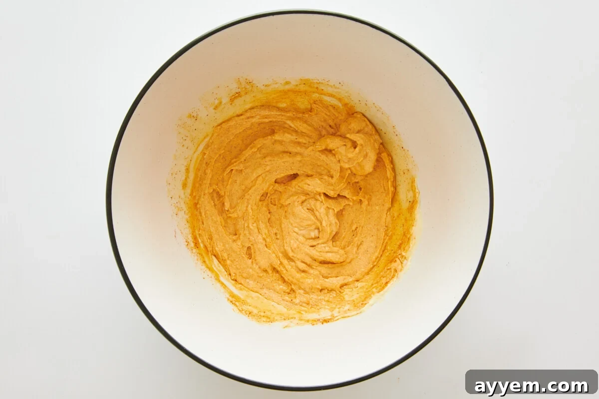 Hummus marinade in a bowl.