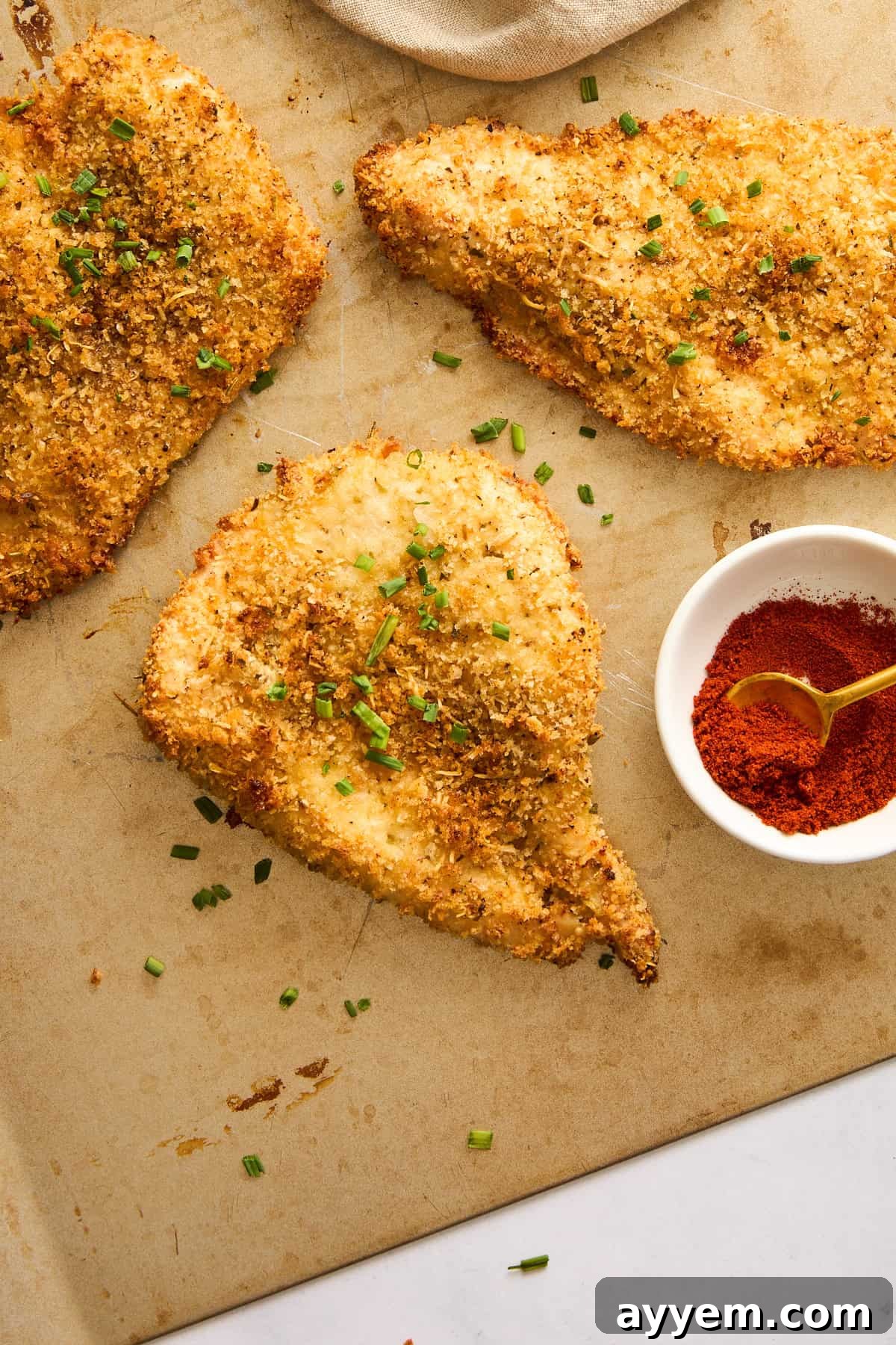 Easy Oven Fried Chicken ready to be served.