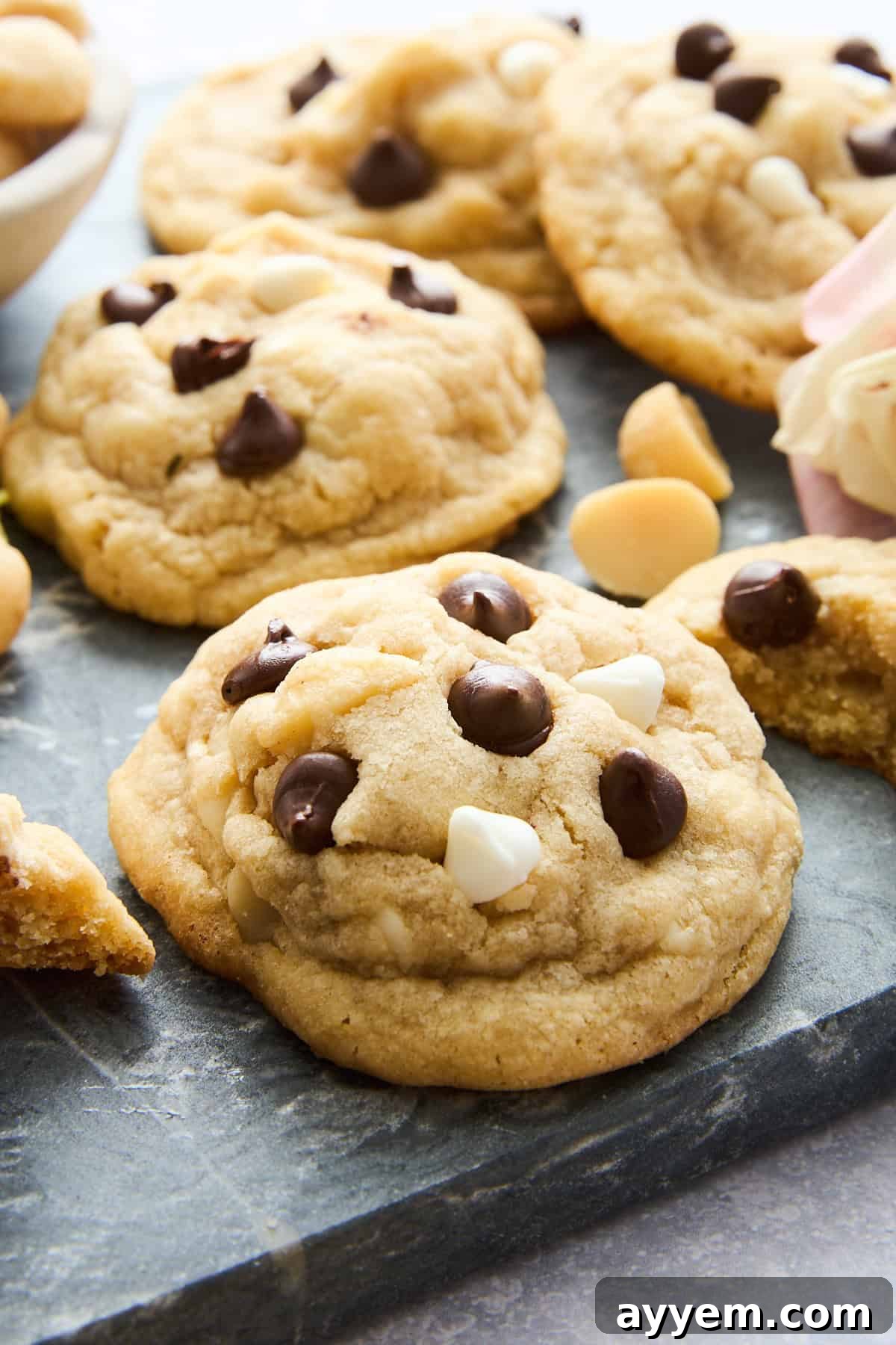 Chocolate chocolate macadamia nut cookies.