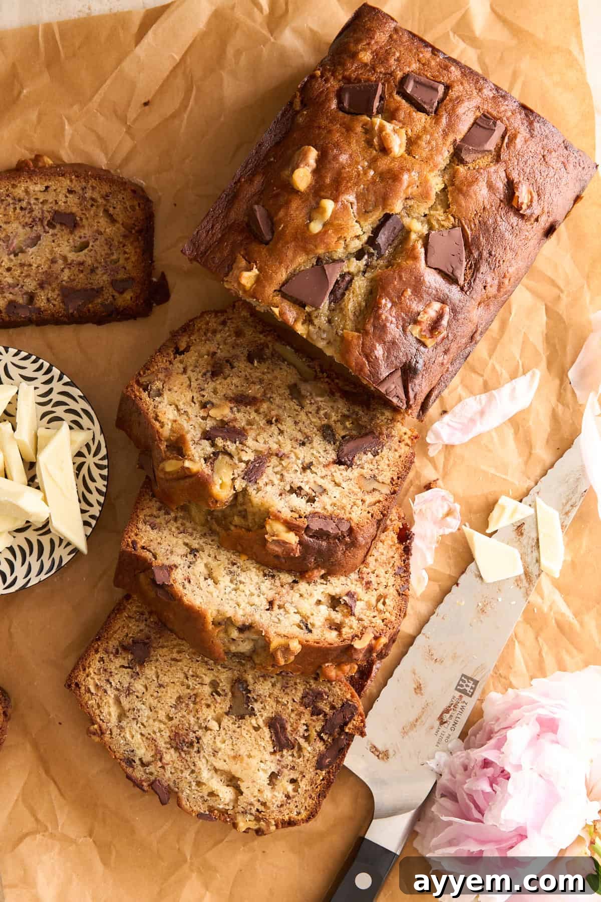 Chocolate Chip Walnut Banana Bread