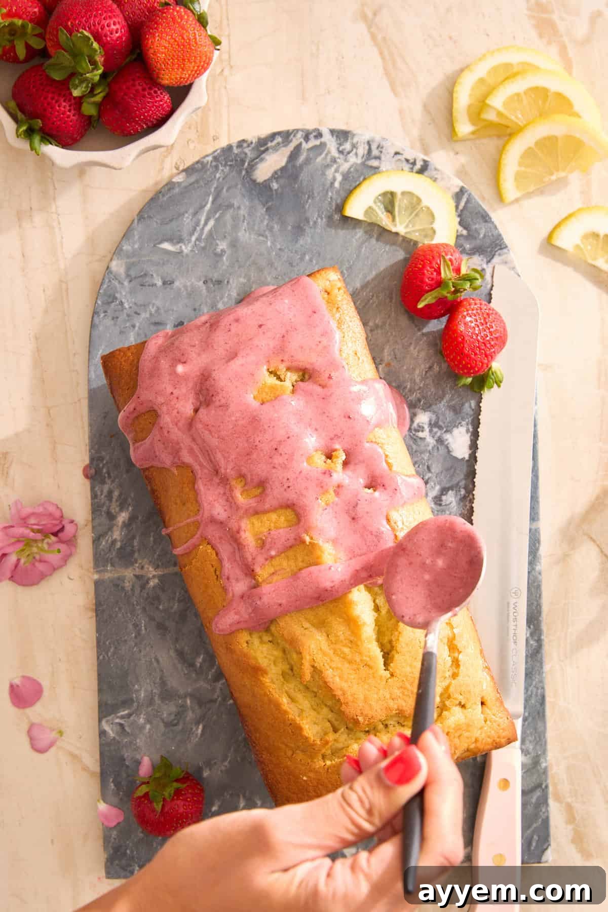 Garnishing the dish after it's baked