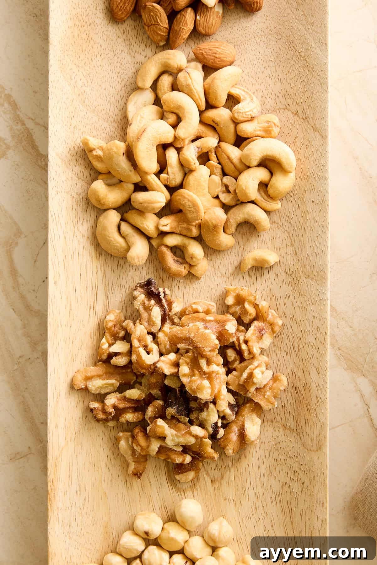 Handful of roasted mixed nuts